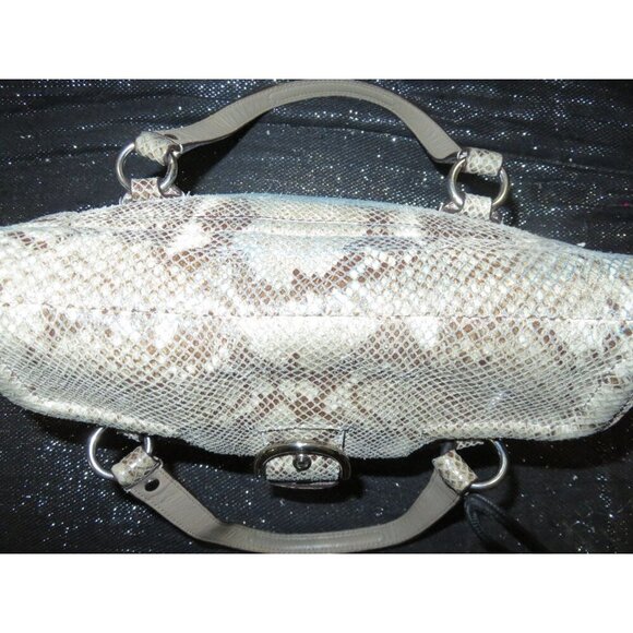 Coach 2013 Campbell Exotic Snakeskin Embossed Leather Flap Satchel Handbag 27895 - Picture 11 of 14